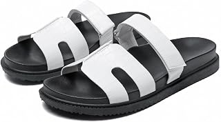 JSWEI Women's Slide Sandals Women's Slippers Shoes Non-Slip Comfortable and Adjustable Summer with Arch Support Indoor/Outdoor Flat Slippers Beach Sandalias Para Mujer