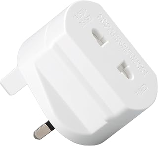 Toothbrush Adaptor Plug UK Charger Adapter Shaver Socket 2 Pin to 3 Pin Electric for Razor Plugs Bathroom Two to Three Prong Charging Tooth Brush Plugs Adapters Electrical Shaving (White)