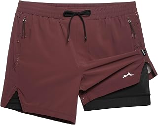 maamgic Men's Athletic Running Shorts with Liner, Ultra Lightweight 5"/7" Workout Shorts