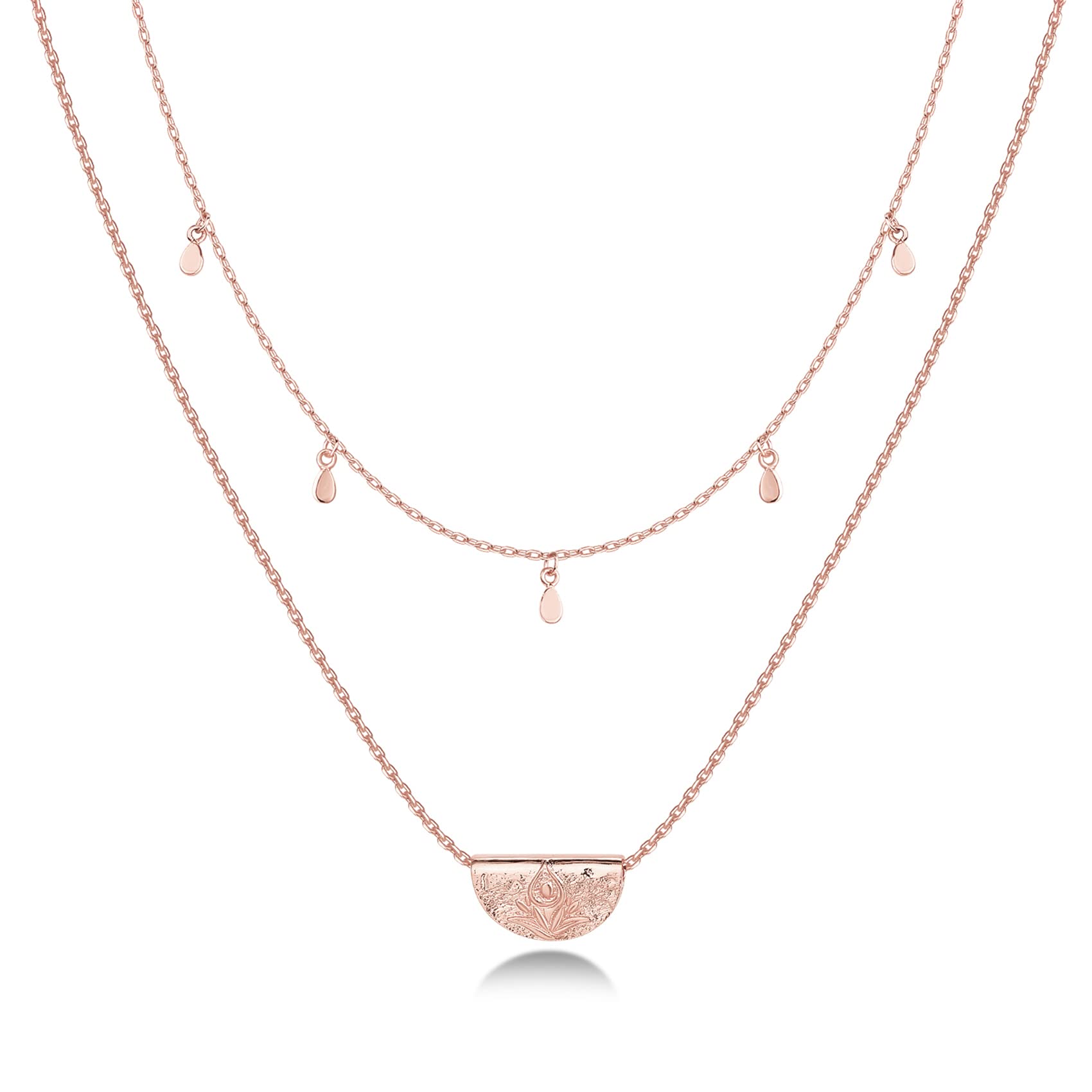 PAVOI Gold Layered Necklaces for Women, 14K Plated Dainty Pendant Stack