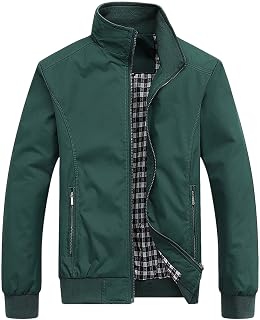 pvucpot Men's Lightweight Summer Jacket Casual Windbreaker Transition Jacket