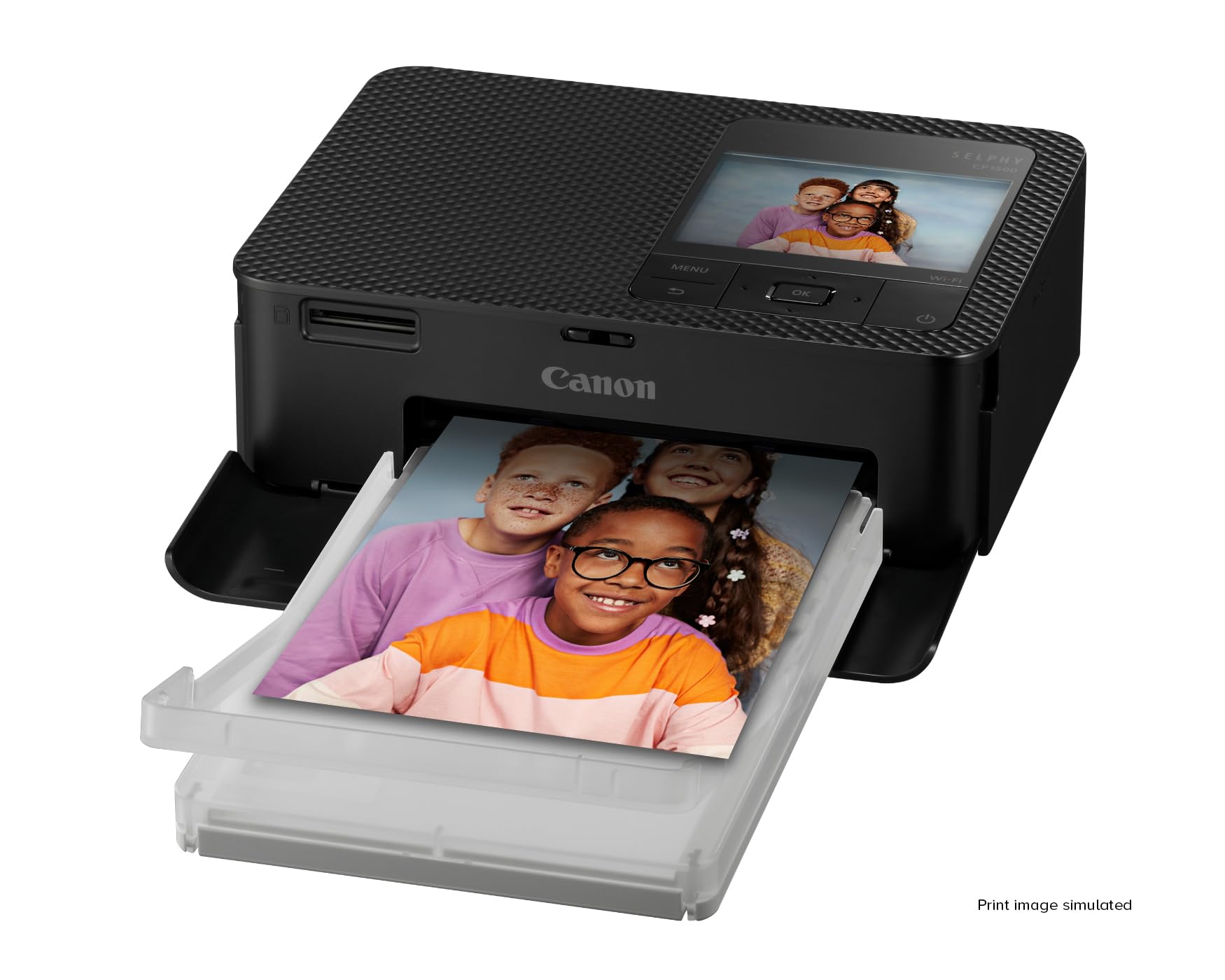 Canon Selphy CP1500 Wireless Compact Photo Printer (Black) | Take It with You, W