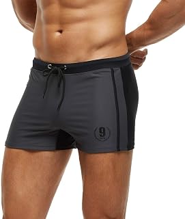 Arcweg Men's Swimming Trunks Shorts Sport Boxer Swimwear Boxers Underwear Drawstring Summer Beach Board Shorts Elastic Swimsuit Bottom