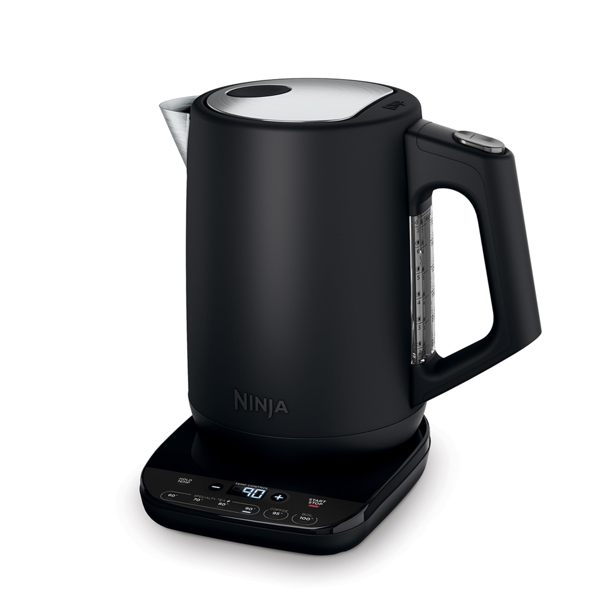 Ninja Perfect Temperature 1.7L Kettle, Rapid Boil, Matte Black KT200UK | Tempera