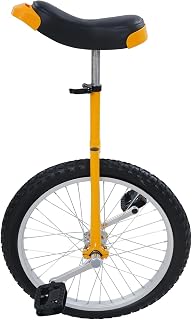 JDINAAS 16/18/20/24 Inch Unicycle, Outdoor Fitness Unicycle Adjustable Height Street One Wheel with Curved PU Seat and Pedals for Fitness Exercise and Talent Performance
