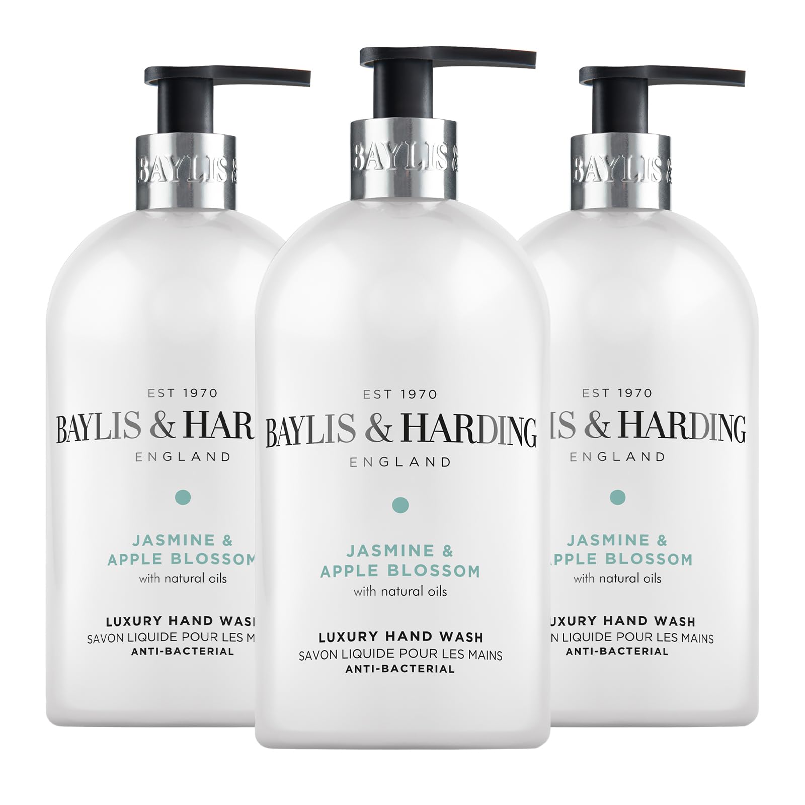 Baylis & Harding Signature Luxury Hand Wash 500ml 3 pack | Jasmine & Apple Bloss