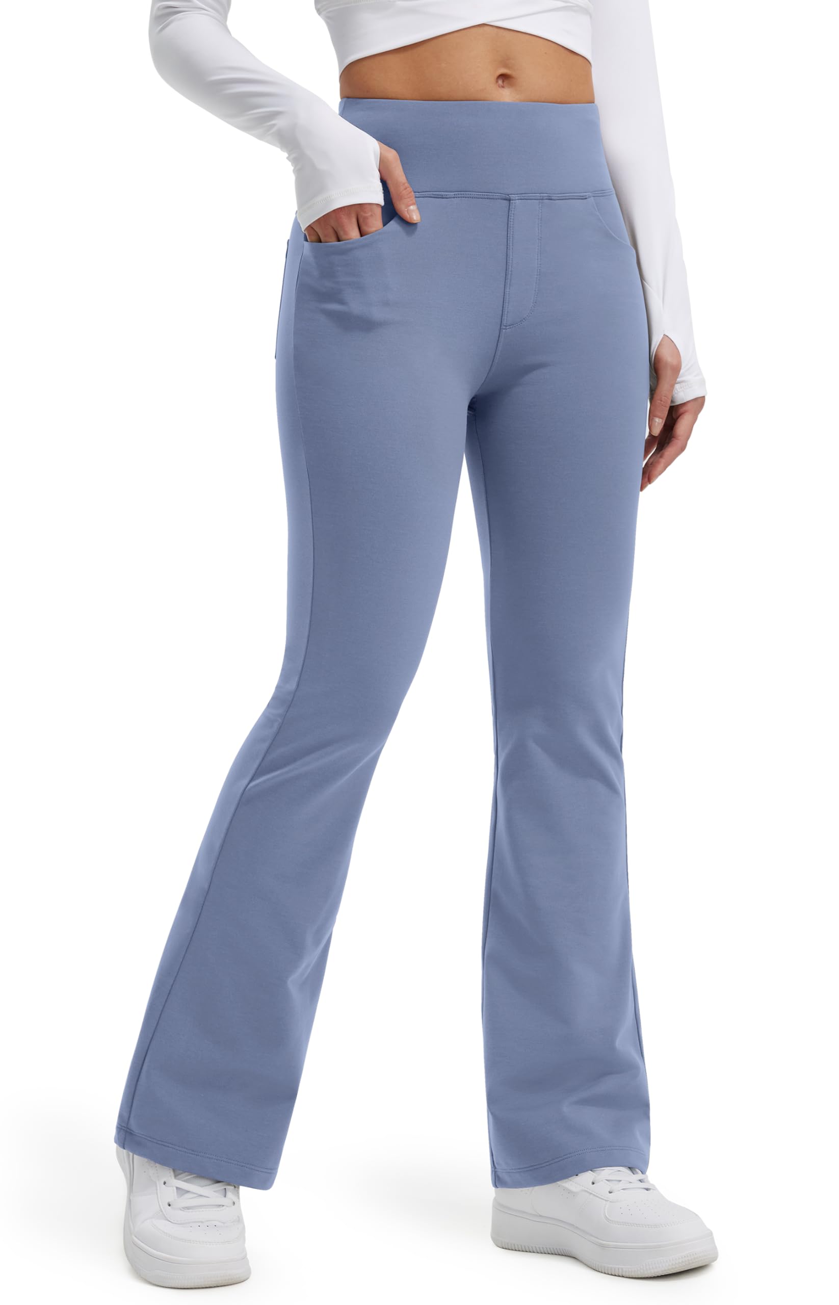 Libin Women's Thermal Flared Leggings, Thermal Trousers, Hiking Trousers