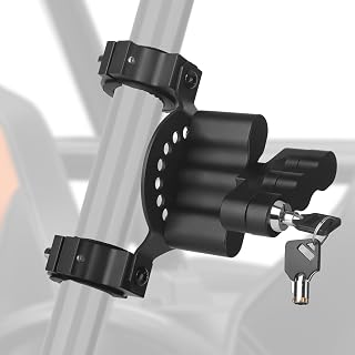 Chelhead UTV Gas Can Roll Bar Pack Mount with Key Lock for 1''-2'' | Designed for 1'' 1.5'' 1.75'' 2'', Compatible with Gasoline Pack & Water Pack ROTOPAX Fuelpax Standard Pack, Aluminum