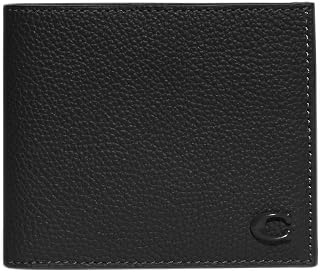 COACH Refined Double Bill in Pebble Leather w/Sculpted C Hardware Branding Black One Size
