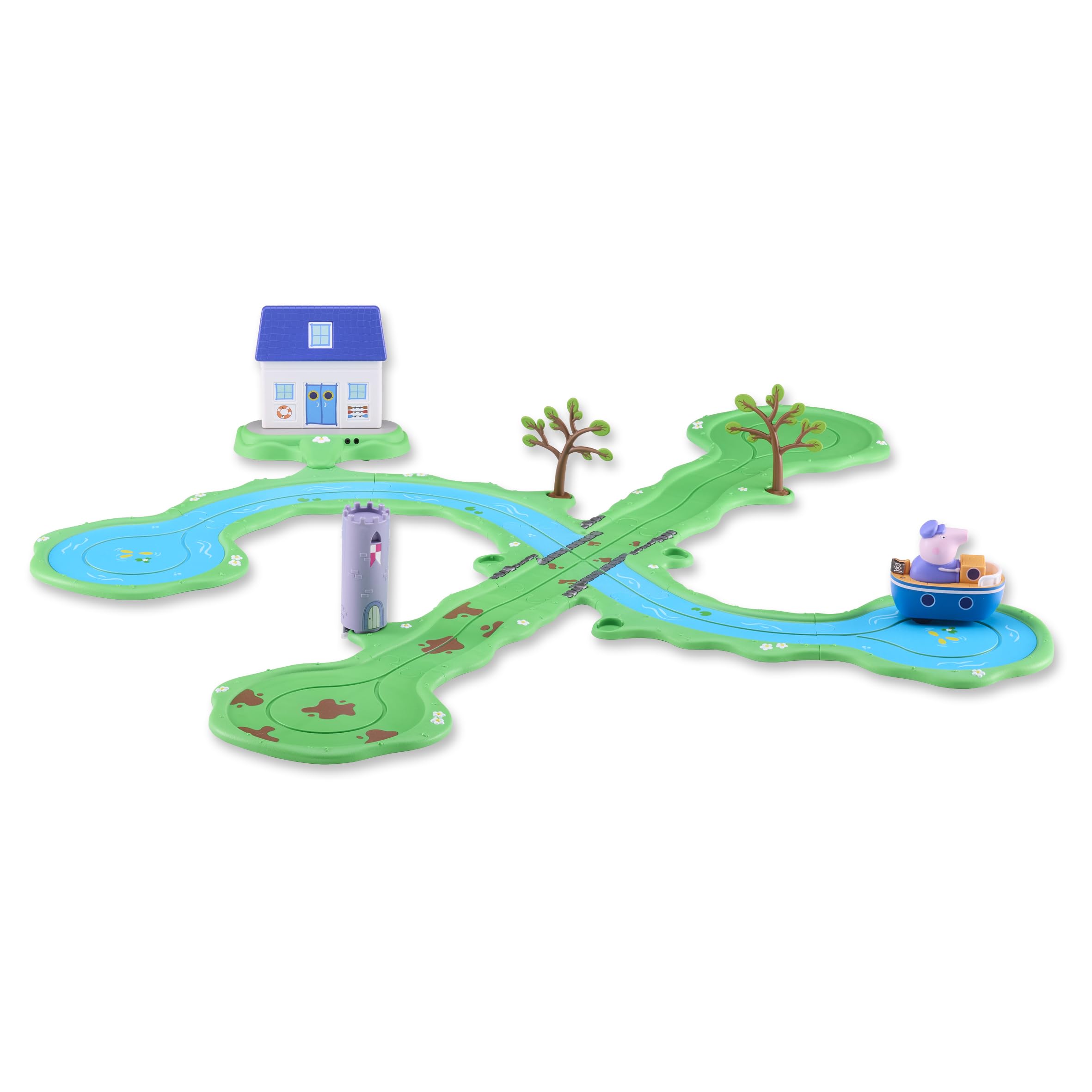 Peppa Pig Whizz Around Bobbing Along Boat Trip, Motorised Vehicles, Track Toys, 