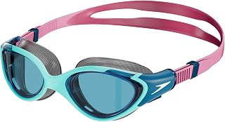 Speedo Damen Biofuse 2.0 Schwimmbrille | Weibliches Design | Patentierter Verstellmechanismus | Anti-Beschlag | Anti-Leck | Comfort Fit Schwimmbrille (1 Stück)