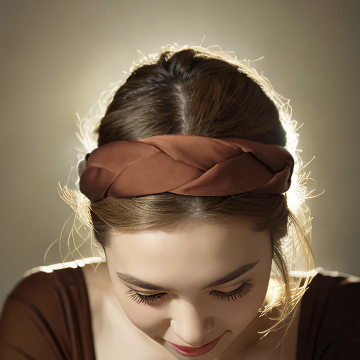 Fashion Silk Headpiece Elegant Cross Hair Accessories for Women Comfortable Dail