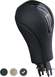 APPERFiT Gear Shift Knob for Automatic Transmission Gear Shifter 34910-JK03A 34910-1LA6C Compatible with Infiniti EX35 FX35 FX50 G25 G35 G37 Q60 QX50 QX56 QX70 Black &amp; Carbon Fiber