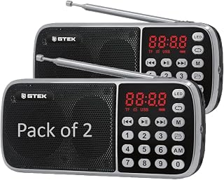 (Pack of 2) - Gurbani Radio Player (ਗੁਰਬਾਣੀ ਰੇਡੀਓ ਪਲੇਅਰ) Gtek Canada Nitnem, Sukhmani Sahib, Simran, Kirtan and More Gurbani Tracks Premium Sound with Long Battery Life
