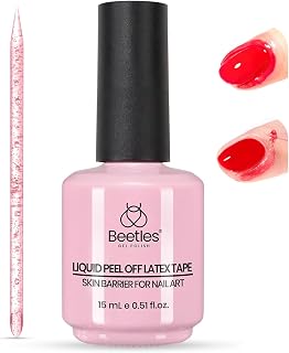 Beetles Liquid Latex for Nails 15 ml Peel-Off Nail Polish Cuticle Guard | Plastic Care Stick Nails Design Air-Dry Barrier for Protector Fingers