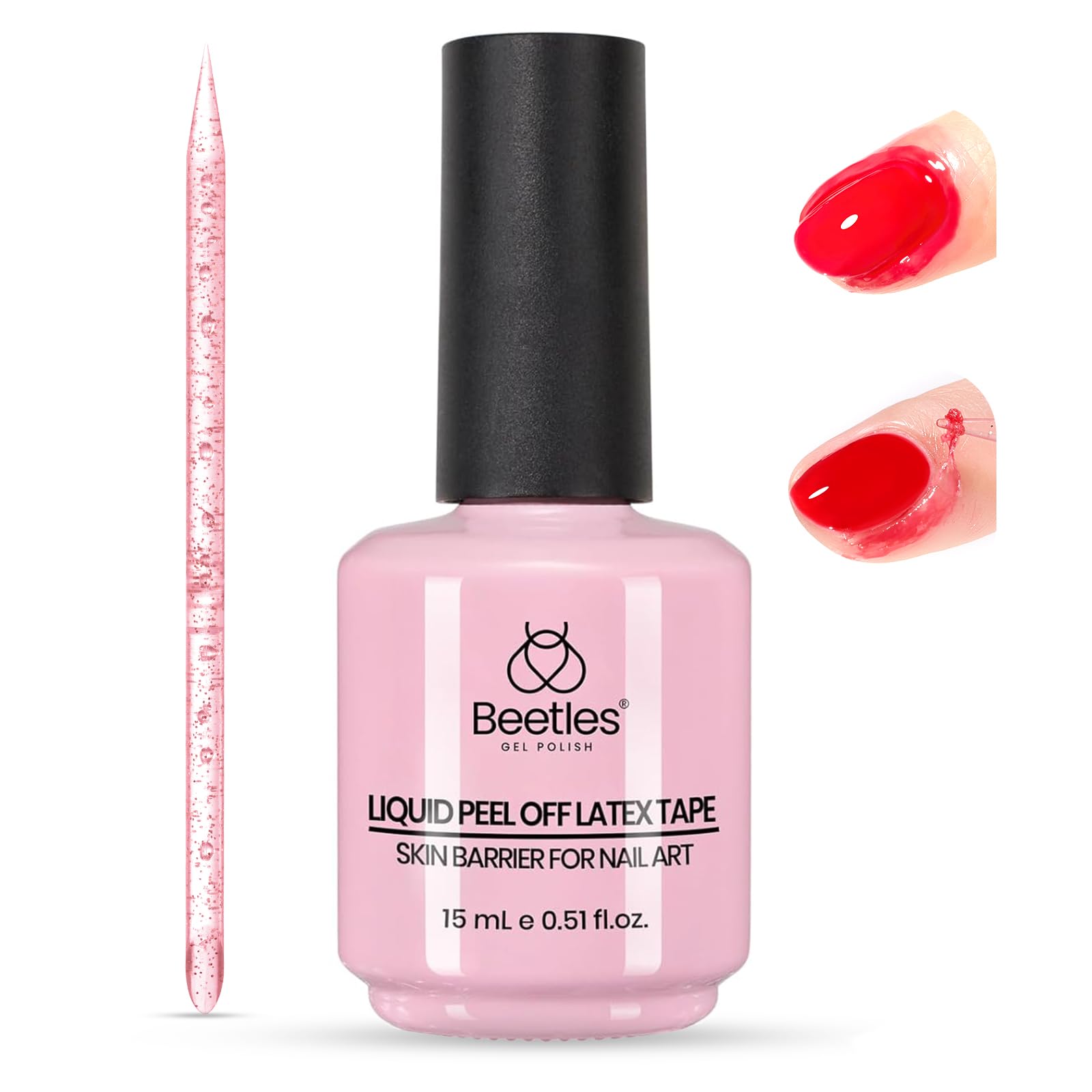 Beetles Liquid Latex for Nails 15 ml Peel-Off Nail Polish Cuticle Guard | Plasti