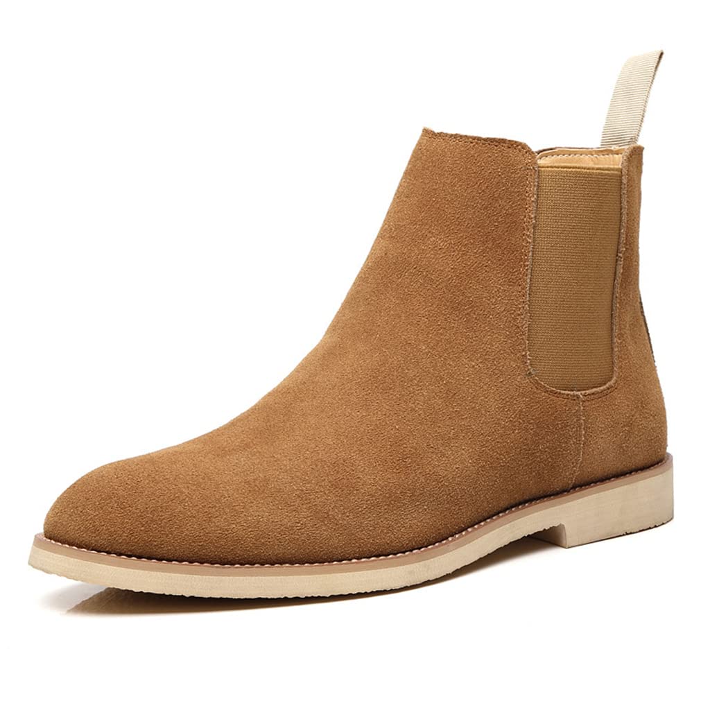 Placck Men's Short Boots, Genuine Leather, Chelsea Boots, Business Shoes, Stylis