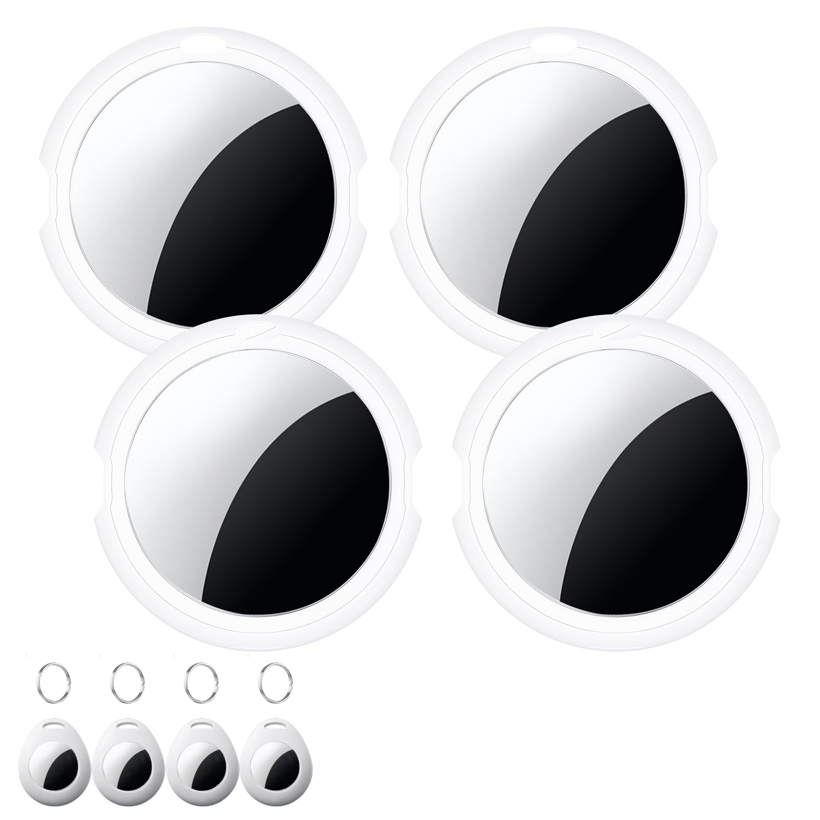 4 Pack Bluetooth Tracker Tags for Apple Find My, MFi Certified Key Finder | No S