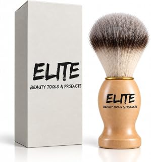 Shaving Brush Rich Lather Bristle Travel Brush for Male Grooming, Barbers and Salon. Wet Shaving Brush for Men (Wooden)