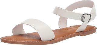 Amazon Essentials Women's Open Toe Buckle Ankle Strap Slingback Sandals