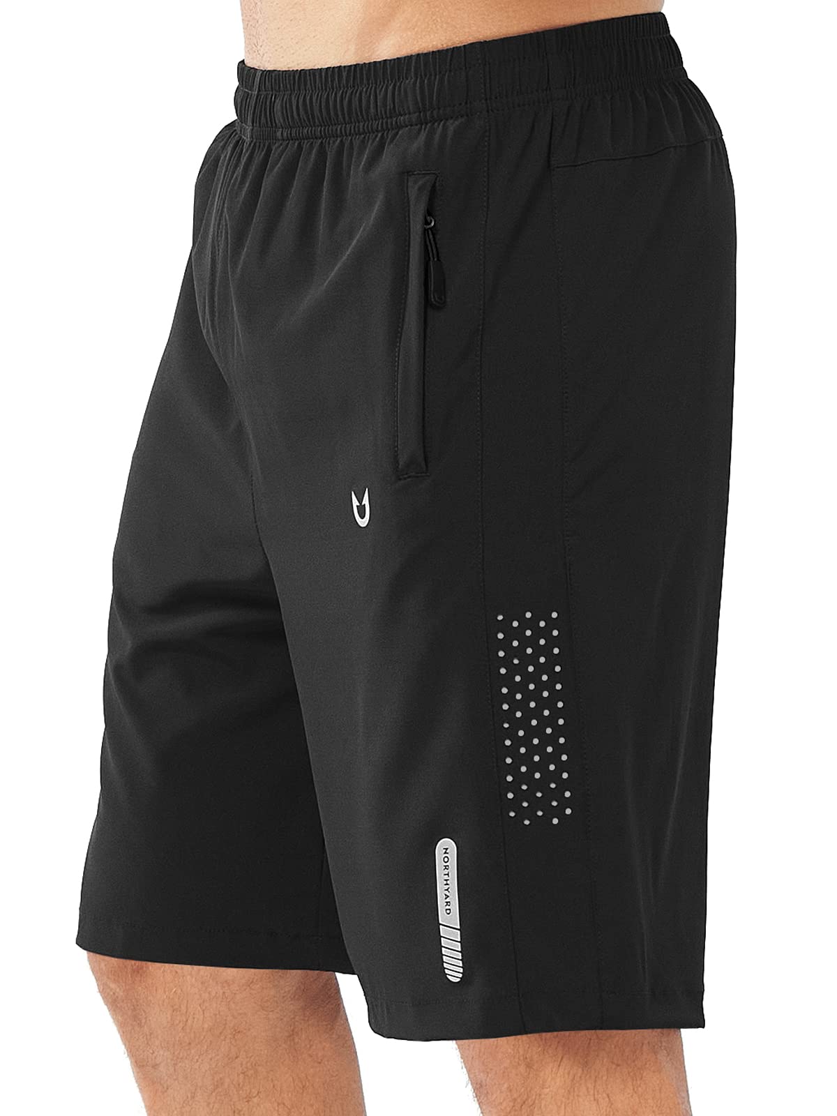 NORTHYARD Men's Athletic Running Shorts Gym Workout 7"/9"/5" Zipper Pockets | Qu