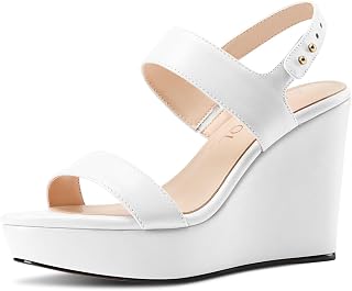 Aachcol Women Wedge Sandals Ankle Strap Open Toe High Heel Wedge Sandals Party Summer 10cm