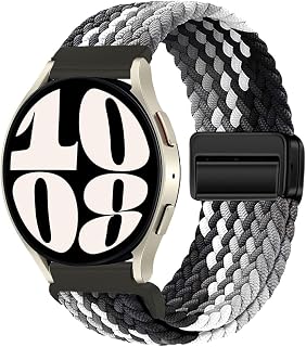 Cinturino magnetico intrecciato da 20 mm e 22 mm per Samsung Galaxy Watch 7/6/5/4/FE 40 mm 44 mm/Watch 6 e 4 Classic 42 mm 46 mm 43 mm 47 mm/Watch 5 Pro 45 mm/3 41 mm/Active 2, cinturino in nylon per
