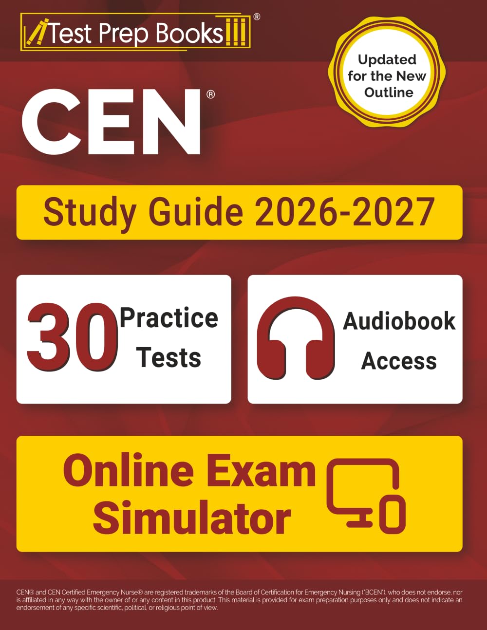 CEN Study Guide 2026-2027: 30 Practice Tests + CEN Book + Online Exam Simulator 