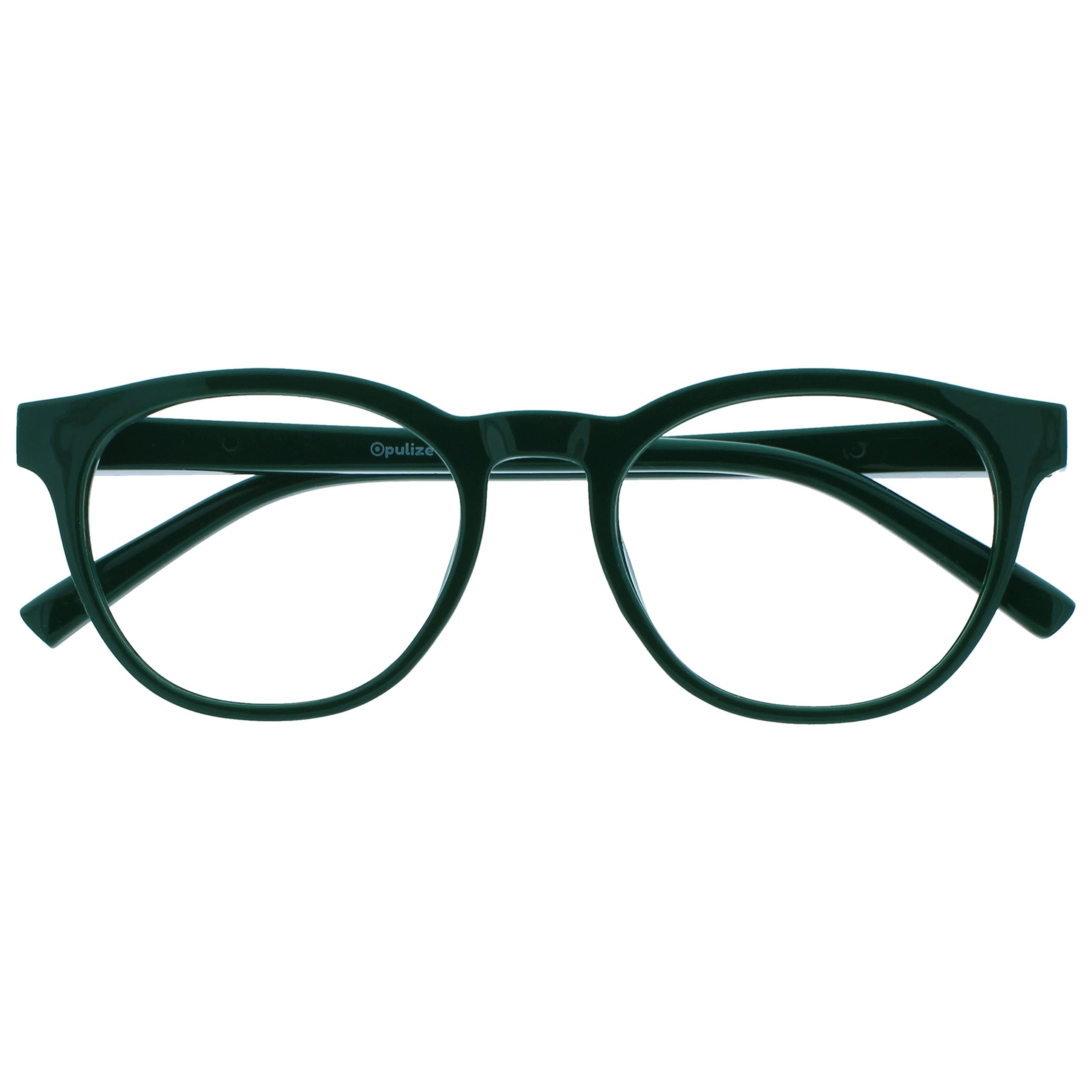 OPULIZE Blu - Cool Round Frame Anti-Blue Light Reading Glasses with Spring Hinge