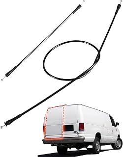 KPALAG Rear Left Cargo Door Upper &amp; Lower Latch Release Cables Compatible with Ford E-150 E-250 E-350 1992-2019 E-450 2002-2019 Club Wagon Super Duty Replace# 8C2Z15431A03A,6C2Z1543286AA,F2UZ15264A65B