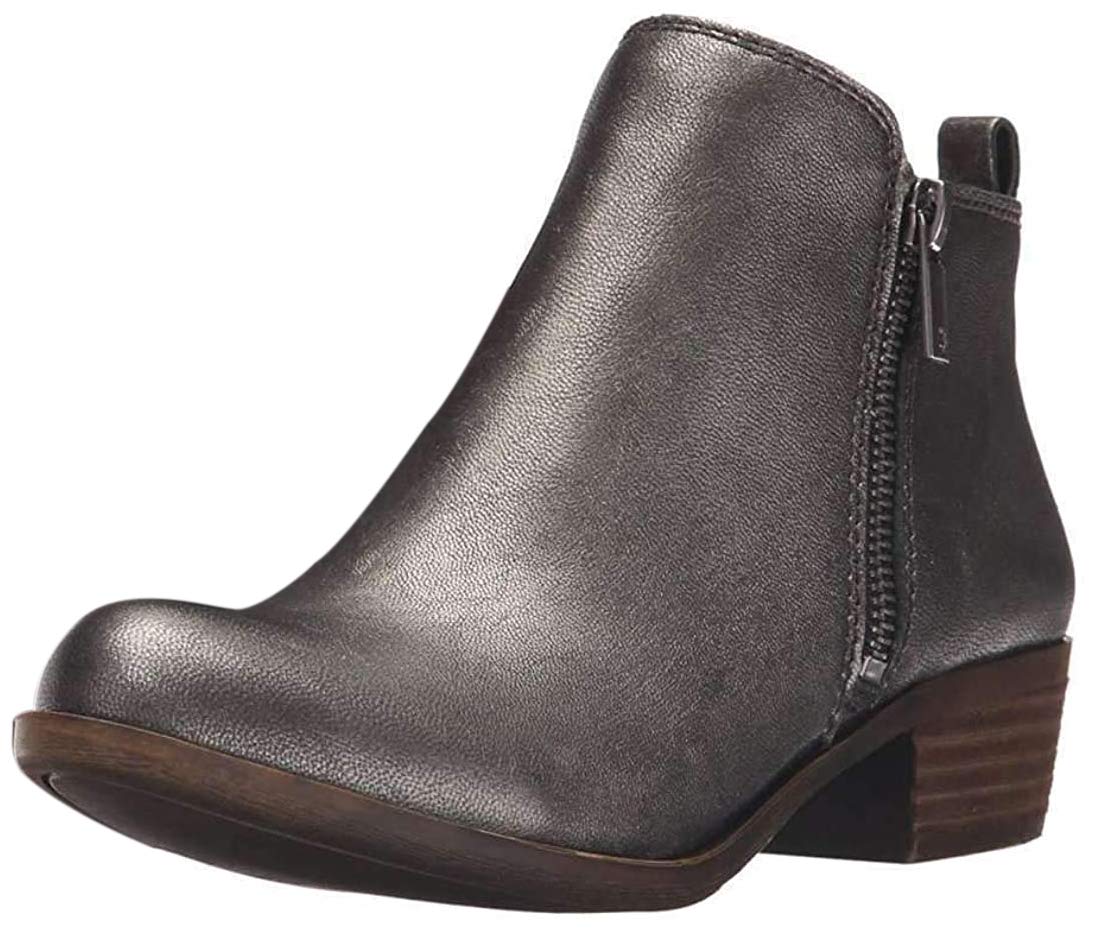 Lucky Brand Womens Basel Almond Toe Leather Western Boots