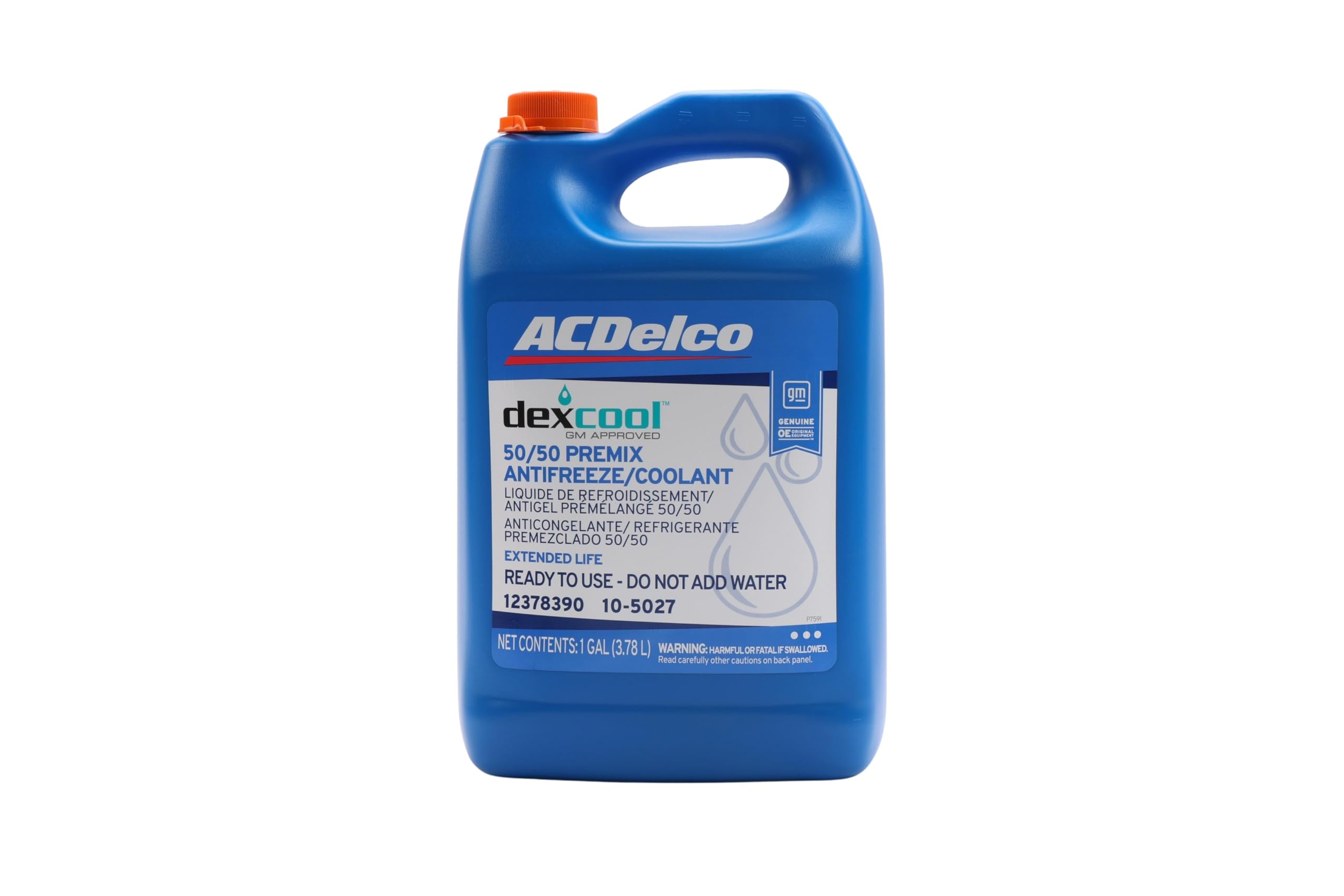ACDelco GM Original Equipment 10-5027 Dex-Cool 50/50 Pre-Mix Engine Coolant - 1 