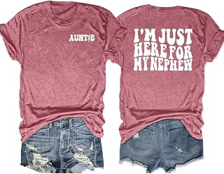 Aunt Shirt Somebody's Feral Aunt T-Shirt for Women Best Auntie Shirts Cool Aunts Club Era Tee Tops