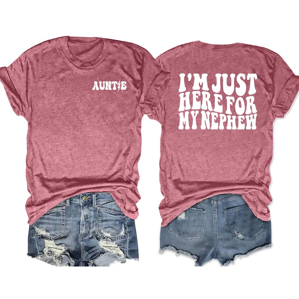 Aunt Shirt Somebody's Feral Aunt T-Shirt for Women Best Auntie Shirts Cool Aunts