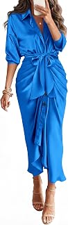 BTFBM Button Dwon Fall Dresses for Women 2026