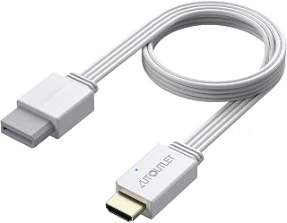 AUTOUTLET Wii to HDMI Converter 1080P 4ft/120cm for Full HD Device, Adapter with HDMI Male Cable Output Compatible with Nintendo Wii, Wii U, HDTV, Monitor-Supports All Wii Display Modes