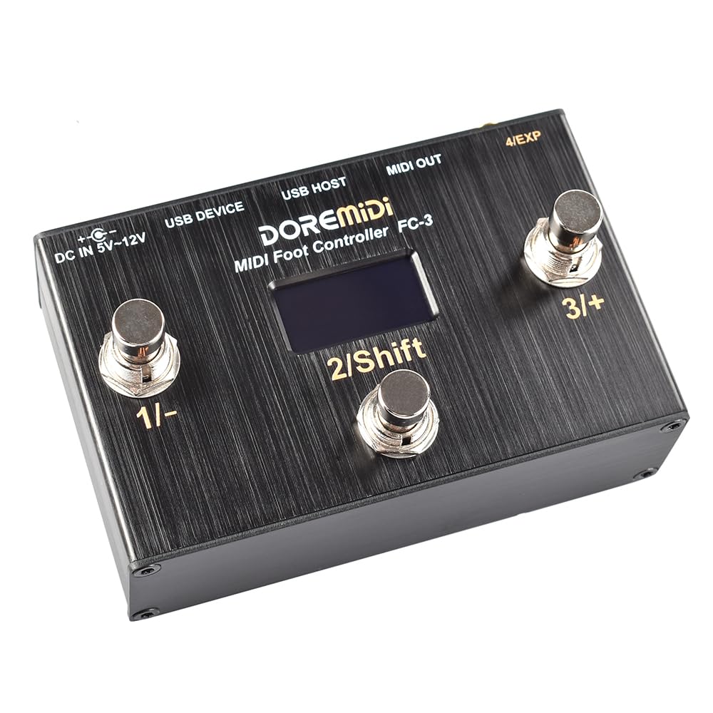 DOREMiDi MIDI Foot Controller (FC-3) MIDI Controller Designed That Can Be Used f