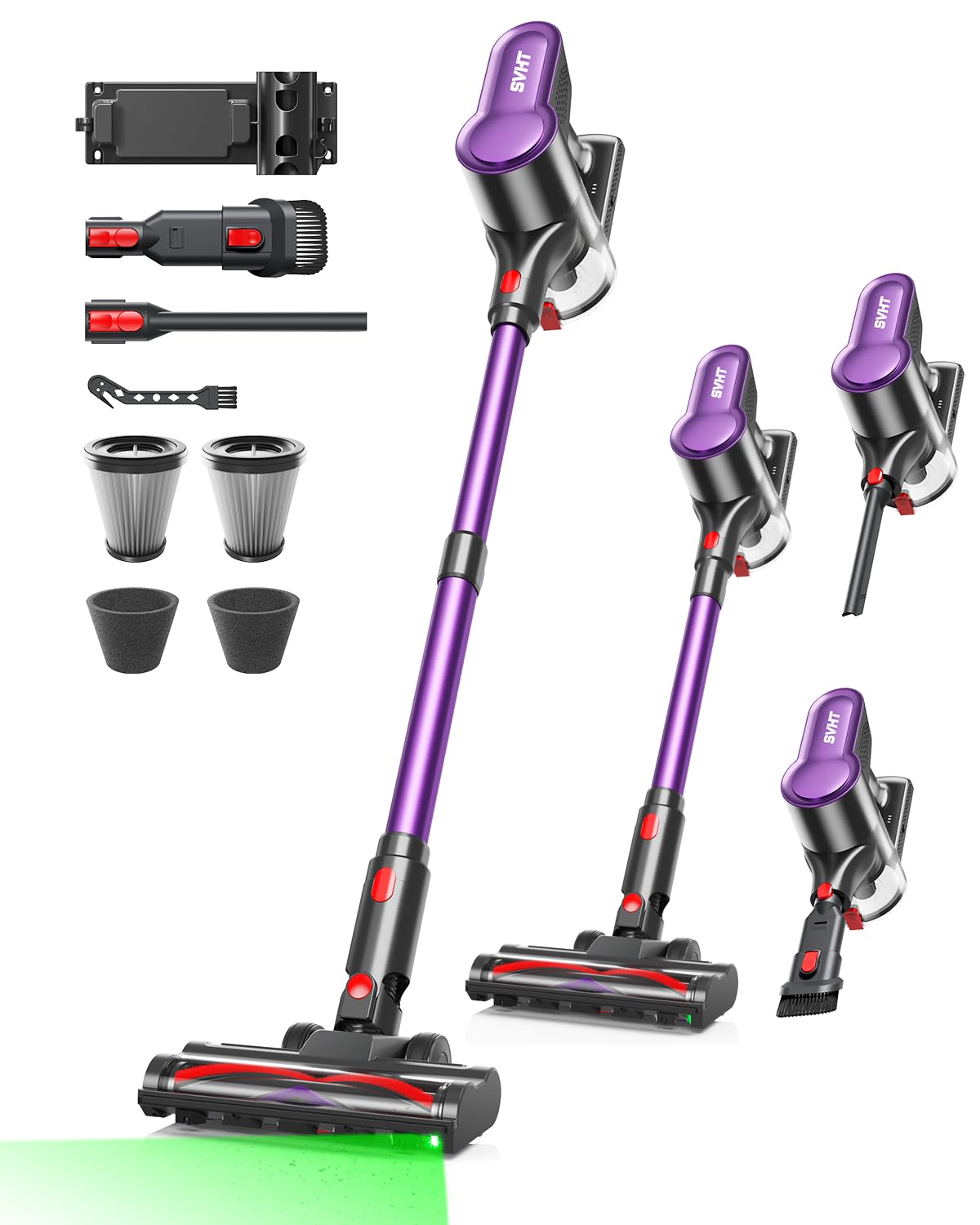 Cordless Vacuum Cleaner, 500W 45KPA 50Mins Stick Vacuum Cleaners for Home | Self