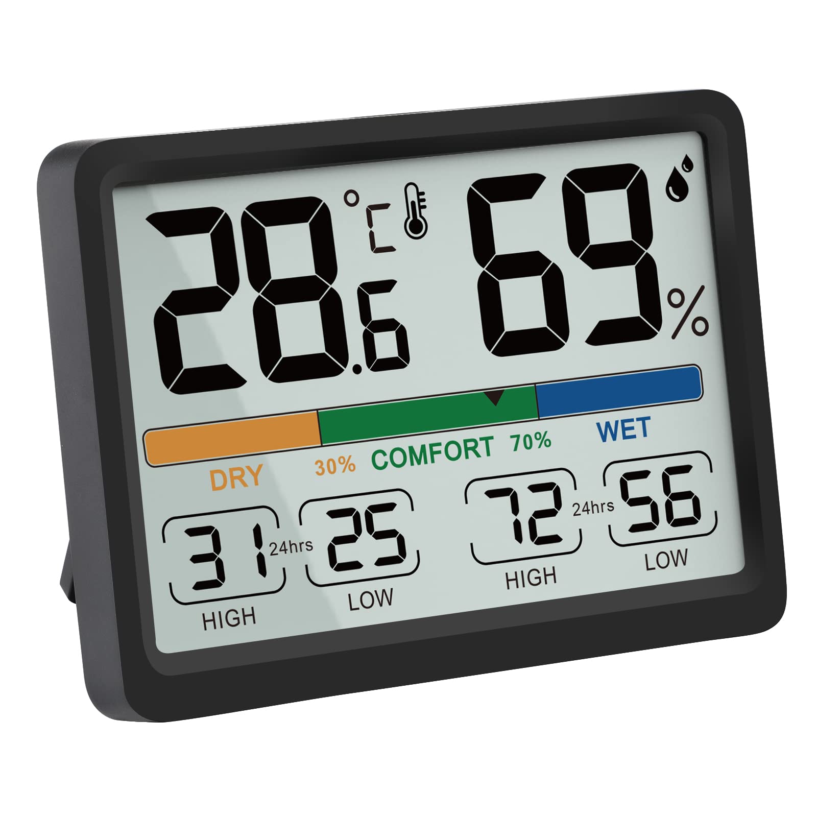 Humidity and Temperature Monitor - AIMILAR Digital Indoor Thermometer with High 