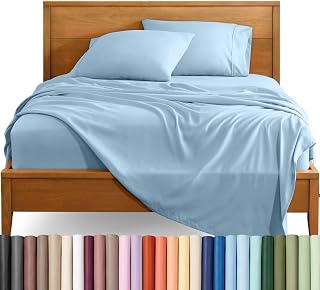 Bare Home King Sheet Set - 1800 Ultra-Soft (King, Light Blue)