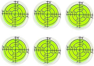6Pcs Circular Bubble Spirit Levels RV Levelers 32mm RV Standard Levels Leveling Tools for Travel Trailer, Turntable, Phonograph, Camera, Tripod (32x7mm)