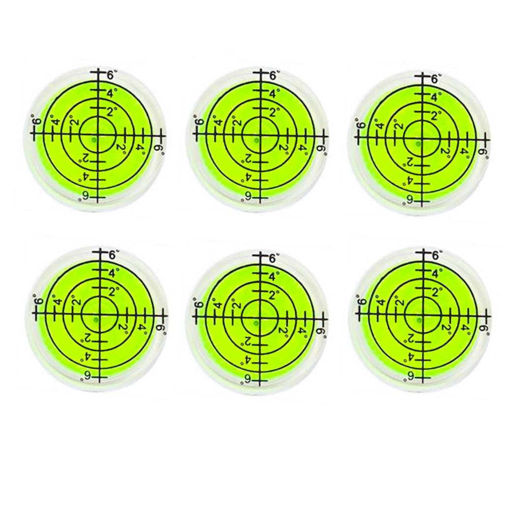 6Pcs Circular Bubble Spirit Levels RV Levelers 32mm RV Standard Levels Leveling 