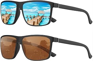 Perfectmiaoxuan Pack of 3 Polarised Sunglasses Men Women Lightweight TR90 Sunglasses with UV400 Protection TAC Lenses for Driving, Fishing, Holidays & Leisure