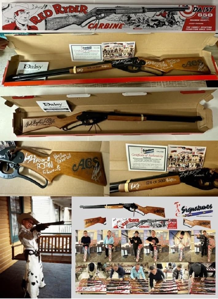A Christmas Story Autographed 40th Anniversary Red Ryder BB Gun Signed By 6 P. B