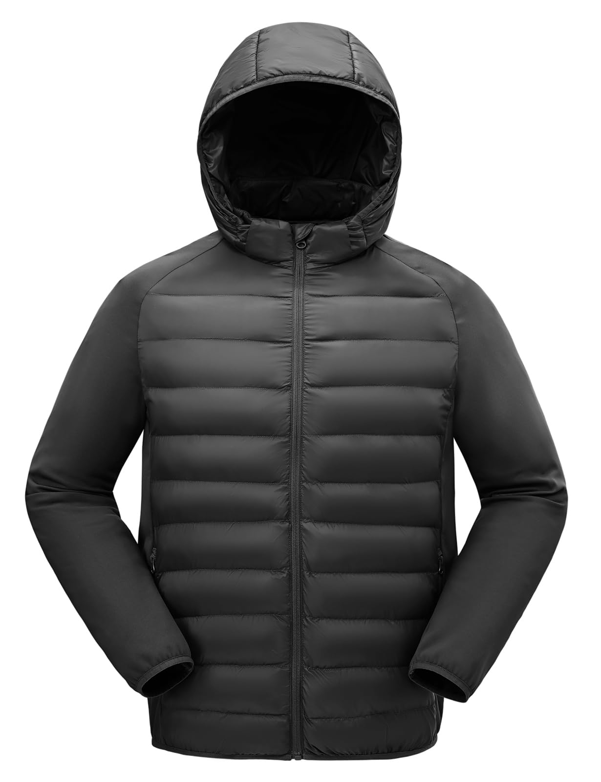 TBMPOY Piumino ibrido da uomo, leggero, da corsa, invernale, caldo, isolato