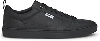 HUGO Men's Morrie Tenn Low Top Sneakers in Grained Faux Leather