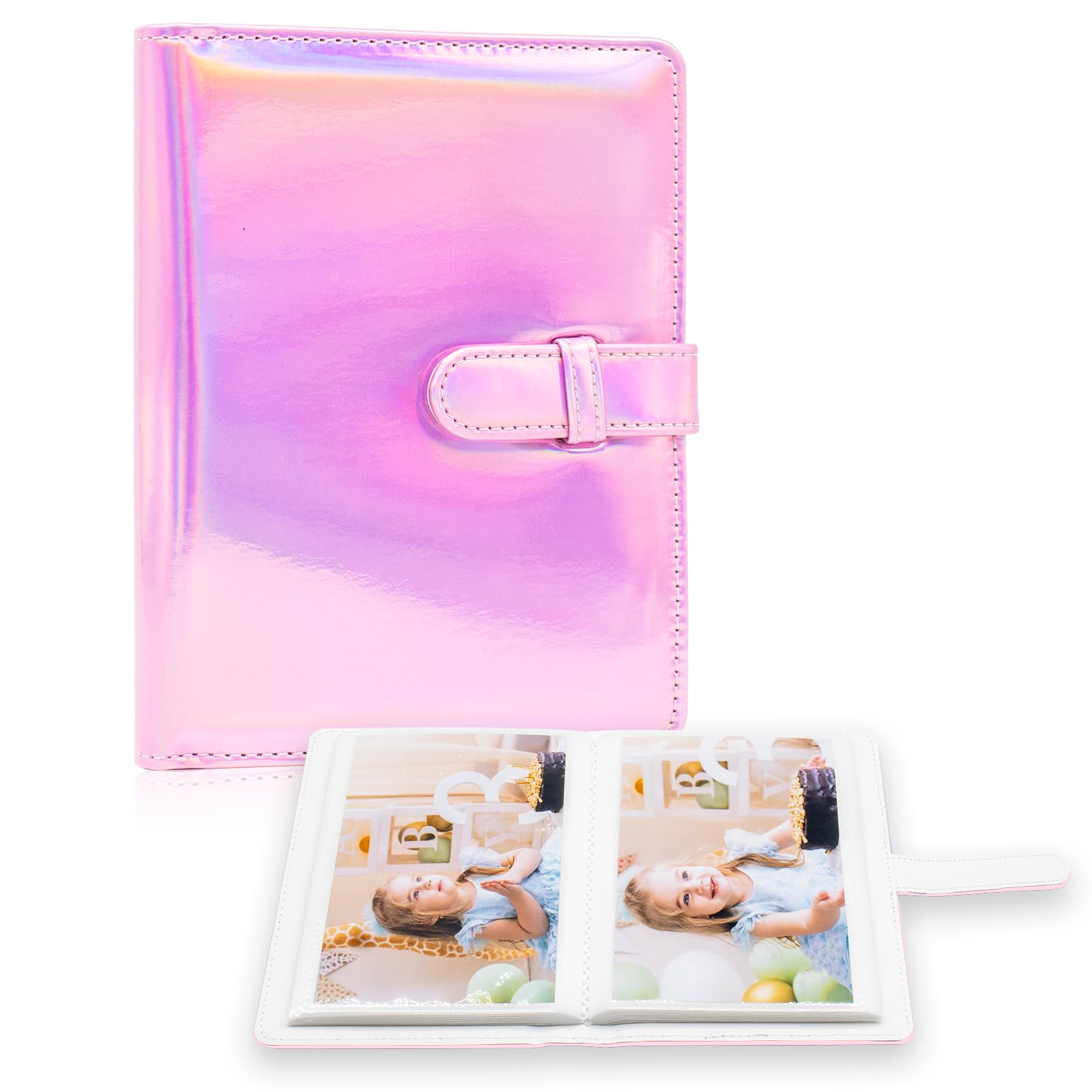 Photo Album 10 x 15 Photos - 68 Pockets Small Mini Capacity Premium Vegan Leathe