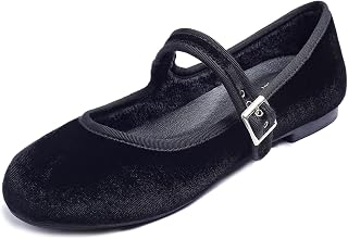 Feversole Women's Soft Cushion Extra Padded Mary Jane Classic Flat Shoes for Women Elegant Pumps Mary Jane with Soft Buckle Ballet Dance Shoes for Women