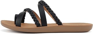 Soda ISABEL ~Women Fashion Comfortable Slip On Flat Cross bands Toe Ring Fashion Sandals