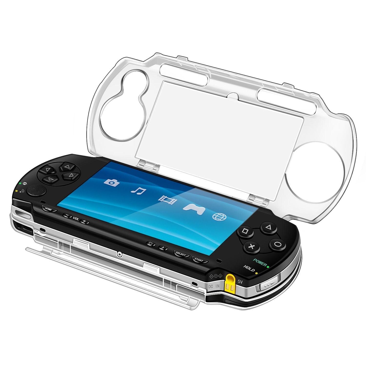 TNP Clear Hard Case for PSP 1000/1001, Protective Polycarbonate Shell | Crystal-